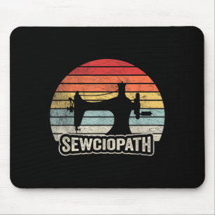 Sewciopath Lustig Nähen Quilten Retro Vintage Mousepad