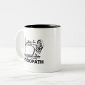 Sewciopath Sewing Keeps Me Mended Fun Zweifarbige Tasse (Vorderseite Links)
