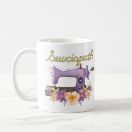 Sewciopath (Soziopath) Vintage Nähmaschine Kaffeetasse