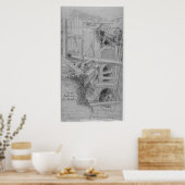 Sewer construction in Bloomsbury, London, 1845 Poster (Küche)