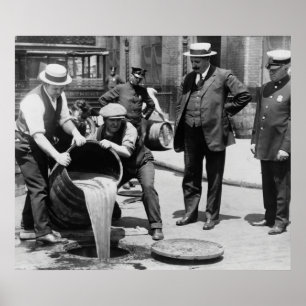 SEWER DUMP des Verbots BIER c. 1925 Poster