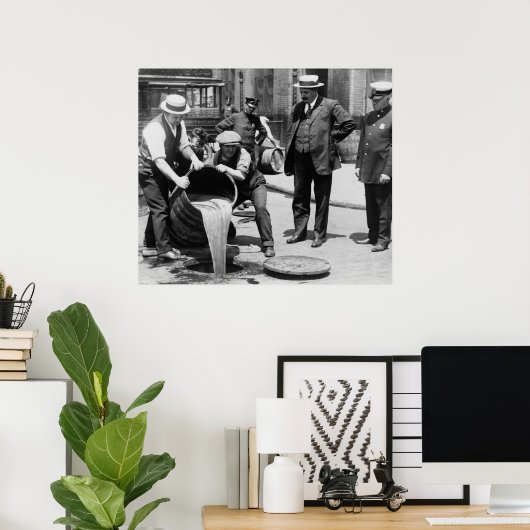 SEWER DUMP des Verbots BIER c. 1925 Poster (Heimbüro)