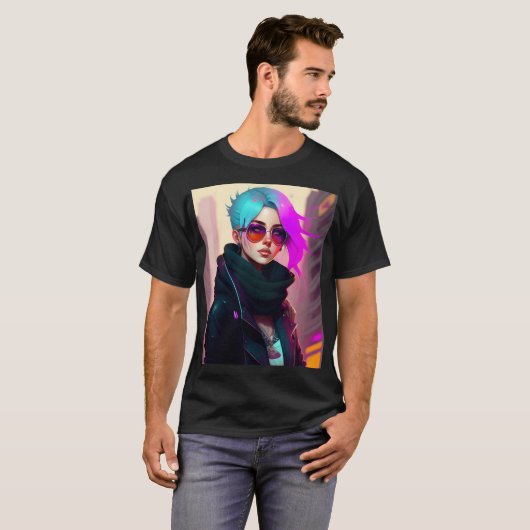 Sewer Emo Punk Lady T-Shirt (Vorne ganz)