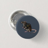 Sewer Punk Rat Button (Vorne & Hinten)