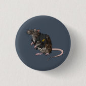 Sewer Punk Rat Button (Vorderseite)