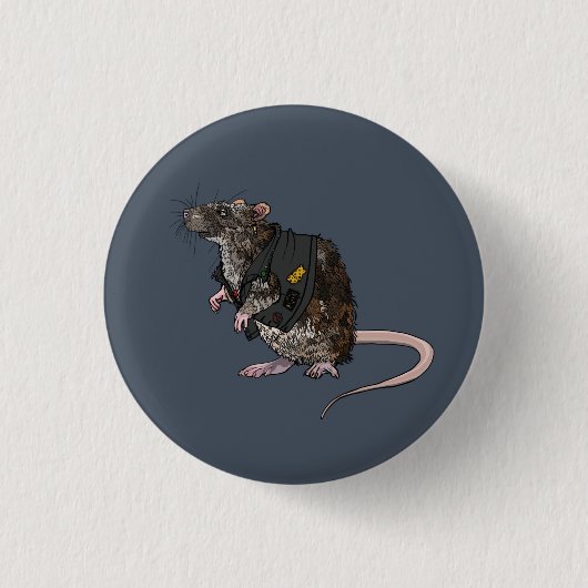 Sewer Punk Rat Button (Vorderseite)