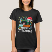 Sewing Christmas Xmas Quilting Merry Mas T-Shirt (Vorderseite)