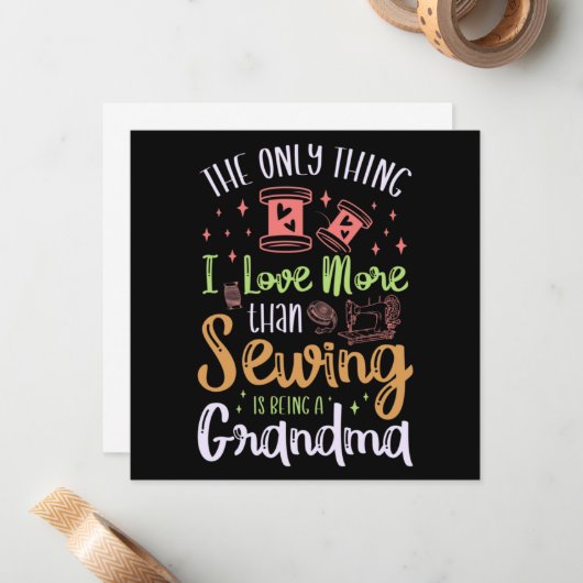 Sewing Classic Mitteilungskarte (Vorderseite/Rückseite Beispiel)