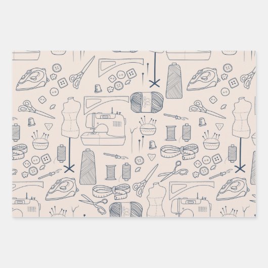 Sewing Essentials Geschenkpapier Set (Vorderseite)