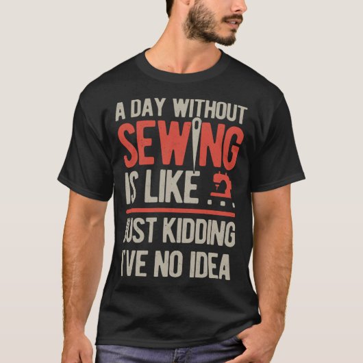 Sewing Funny retro T-Shirt (Vorderseite)