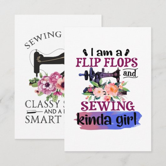 Sewing Gift I Am Begleitkarte (Vorne/Hinten)