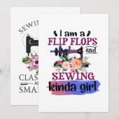 Sewing Gift I Am Einladung (Vorne/Hinten)