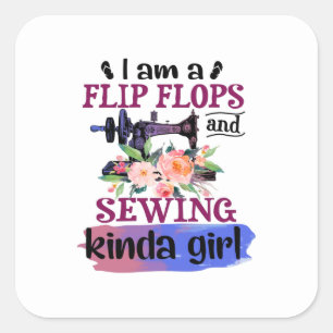 Sewing Gift I Am Quadratischer Aufkleber