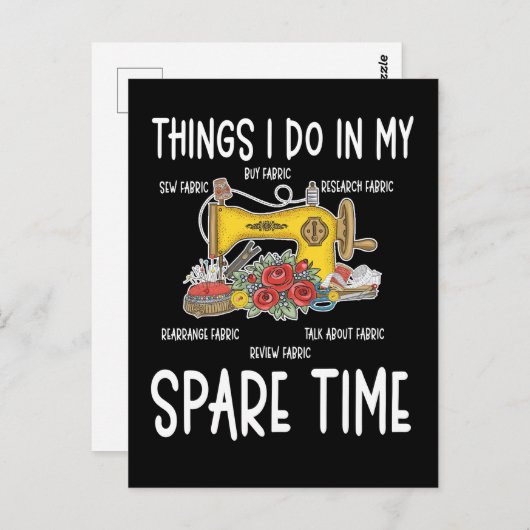 Sewing Humor Funny Quilting Quote Postkarte (Vorne/Hinten)