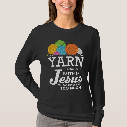 Sewing Jesus Quilting Yarn Needle Christian T-Shirt (Vorderseite)