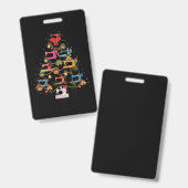 Sewing Machine Christmas Tree Ausweis (Vorder- & Rückseite)