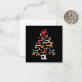 Sewing Machine Christmas Tree Mitteilungskarte (Vorderseite/Rückseite Beispiel)