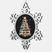 Sewing Machine Christmas Tree Stitch Knit Sew Xmas Schneeflocken Zinn-Ornament (Rechts)