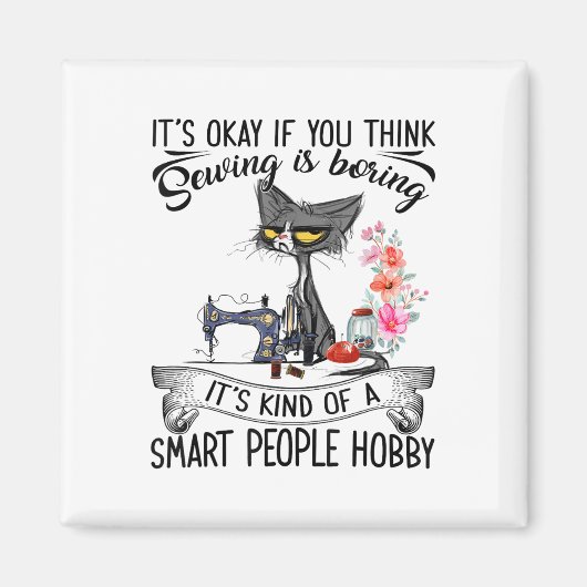 Sewing Machine Craft Quilting Sewer Cat Sewing  Magnet (Vorne)