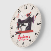 Sewing Machine Personalizable Wall Clock Große Wanduhr (Winkel)