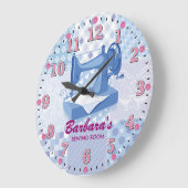 Sewing Machine Personalizable Wall Clock Große Wanduhr (Winkel)