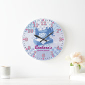 Sewing Machine Personalizable Wall Clock Große Wanduhr (Zuhause)