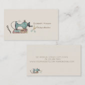 Sewing Machine Scissors Needle Tailor Visitenkarte (Vorne/Hinten)