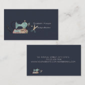 Sewing Machine Scissors Seamstress or Tailor Visitenkarte (Vorne/Hinten)