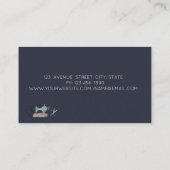 Sewing Machine Scissors Seamstress or Tailor Visitenkarte (Rückseite)