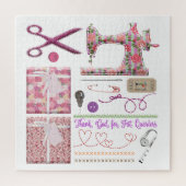 Sewing machine seamstress quilting sewing puzzle (Vertikal)