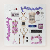 Sewing machine seamstress quilting sewing puzzle (Vertikal)