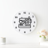 Sewing Machine Wall Clock Große Wanduhr (Zuhause)