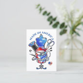 SEWING - Made in America Business Card Visitenkarte (Stehend Vorderseite)