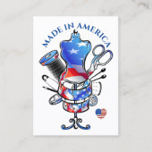 SEWING - Made in America Business Card Visitenkarte (Vorderseite)