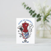 SEWING - Made in America Business Card Visitenkarte (Stehend Vorderseite)