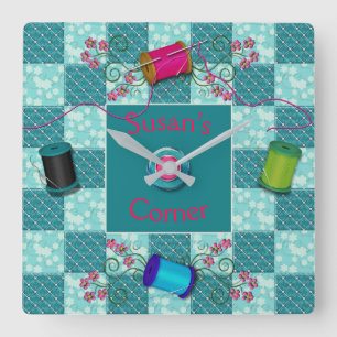 SEWING/QUILT UHR - PERSONIFIZIEREN Sie MIT NAMEN