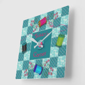 SEWING/QUILT UHR - PERSONIFIZIEREN Sie MIT NAMEN (Winkel)