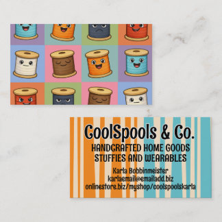 Sewing quilter quilter seamstress thread spools visitenkarte