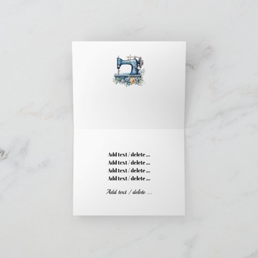 SEWING Shop Note Card oder Vielen Dank Dankeskarte (Innenseite)