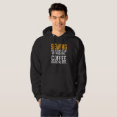 Sewing Solves My Problems Coffee Quilting Quilter Hoodie (Vorne ganz)