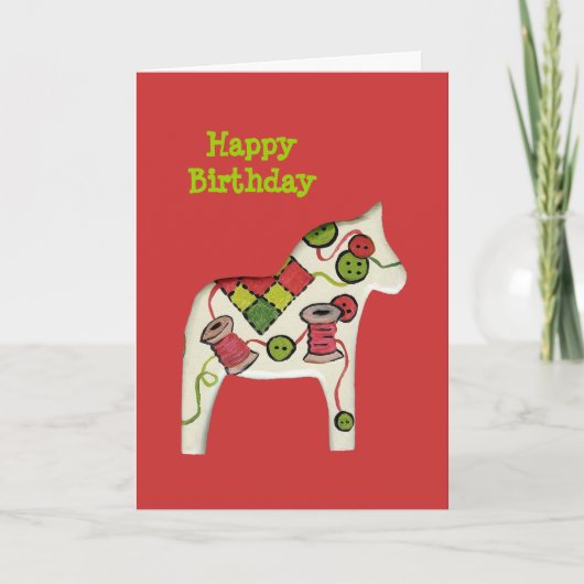 Sewing Theme Birthday Card Karte (Vorderseite)
