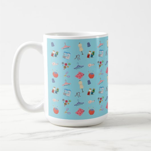 Sewing Theme Mug Kaffeetasse (Links)