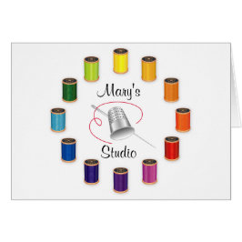 Sewing Thimble, Needle and Threads