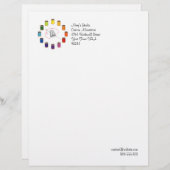 Sewing Thimble, Needle and Threads Briefbogen (Vorne/Hinten)