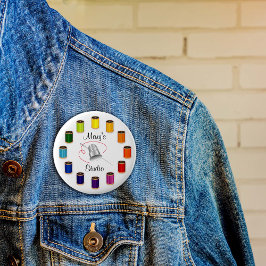 Sewing Thimble, Needle and Threads Button