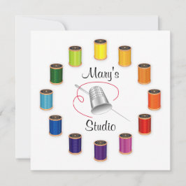 Sewing Thimble, Needle and Threads Einladung