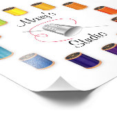 Sewing Thimble, Needle and Threads Fotodruck (Ecke)