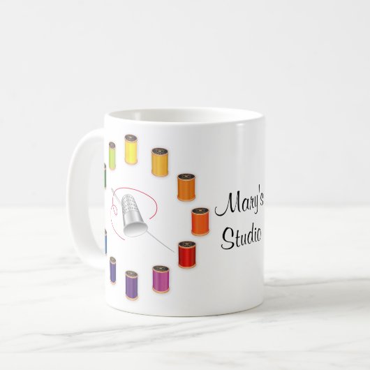 Sewing Thimble, Needle and Threads Kaffeetasse (Vorderseite Links)