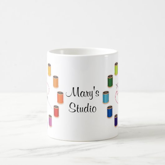 Sewing Thimble, Needle and Threads Kaffeetasse (Mittel)