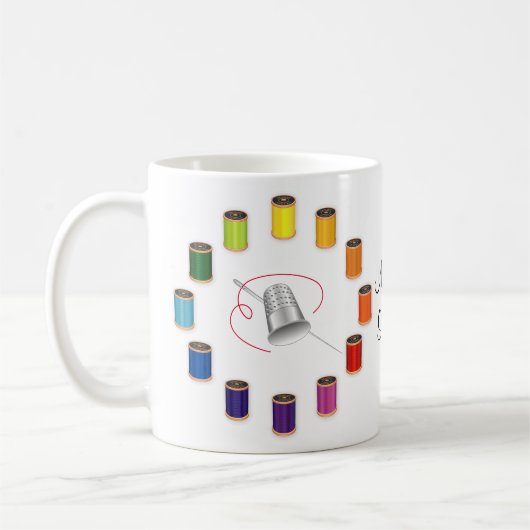 Sewing Thimble, Needle and Threads Kaffeetasse (Links)
